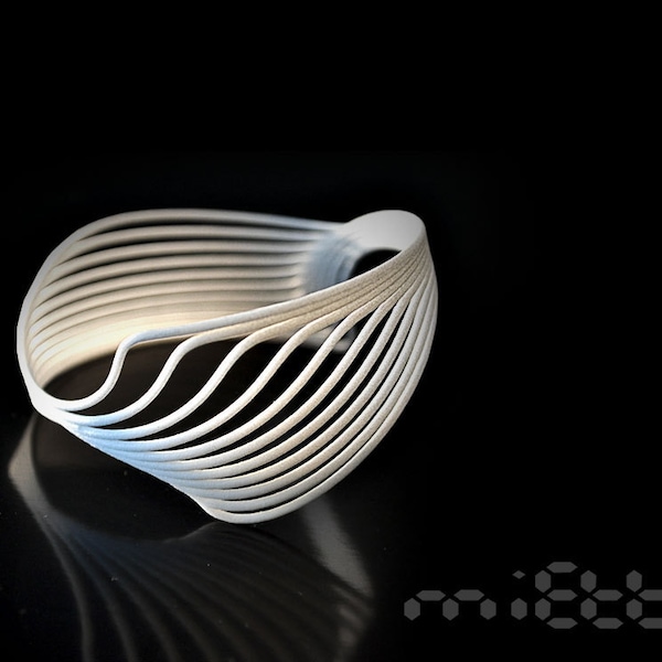 moiré armband kunst bijoux origineel ontwerp délicat super légère 3d impressie dentelle