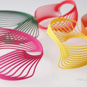 Pulsera moiré art bijoux diseño original délicat super léger 3D impresión dentelle