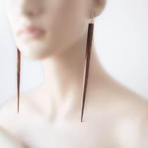BOIS stalactites boucles d&#39;oreilles fait main Miette design originales chic et élégant