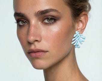 Boucles d'oreilles  "Les Minis Matisse"– Bijoux couleur, art du corps • Inspirée par Matisse • Miette • uniques originales, bioplastique