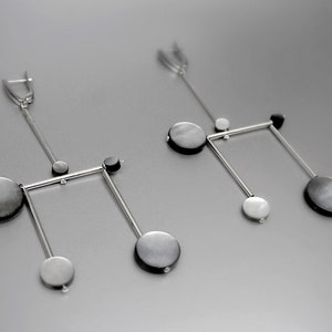 Calder equillibre "Black Pearl" surdimensionné arty original précieux design fait main unique par Miette