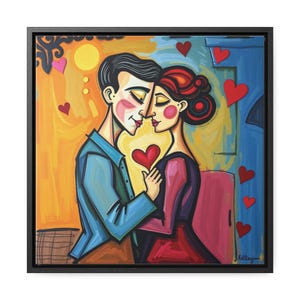 Romantic Canvas Wall Art, Perfect for Weddings, Anniversaries, Valentine&#39;s Day, Art Lovers, Home Decor