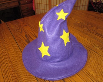 Cappello da strega viola WizardMan con stelle per Gamer Cosplay fatto a mano