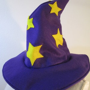 WizardMan Blue Wizard Witch hat with stars for Gamer Cosplay handmade image 1