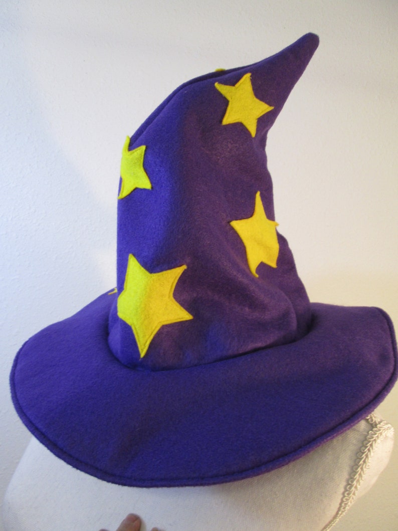 WizardMan Blue Wizard Witch hat with stars for Gamer Cosplay handmade image 1