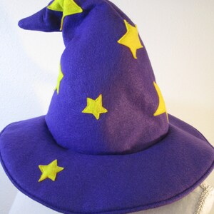 WizardMan Blue Wizard Witch hat with stars for Gamer Cosplay handmade image 2