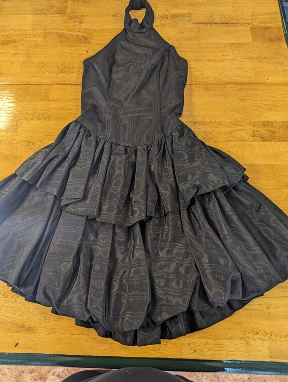 Vintage Positively Ellyn Dress Halter Black 80s 9… - image 3