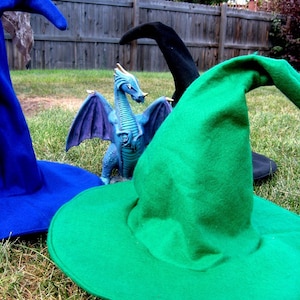 Witch Hat Felt Wicca hat Potter costume-Custom Colors to Order