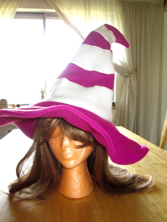 Witch Hat Vivian Paper Mario With Pink and White Stripes for Gamer
