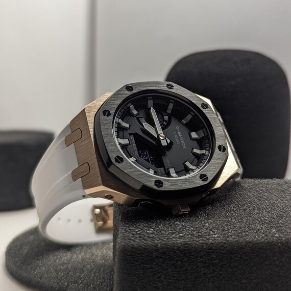Montre G-Shock Casioak - Blanc & Or Rose - Modèle Unisexe - Neuve (sans étiquette)