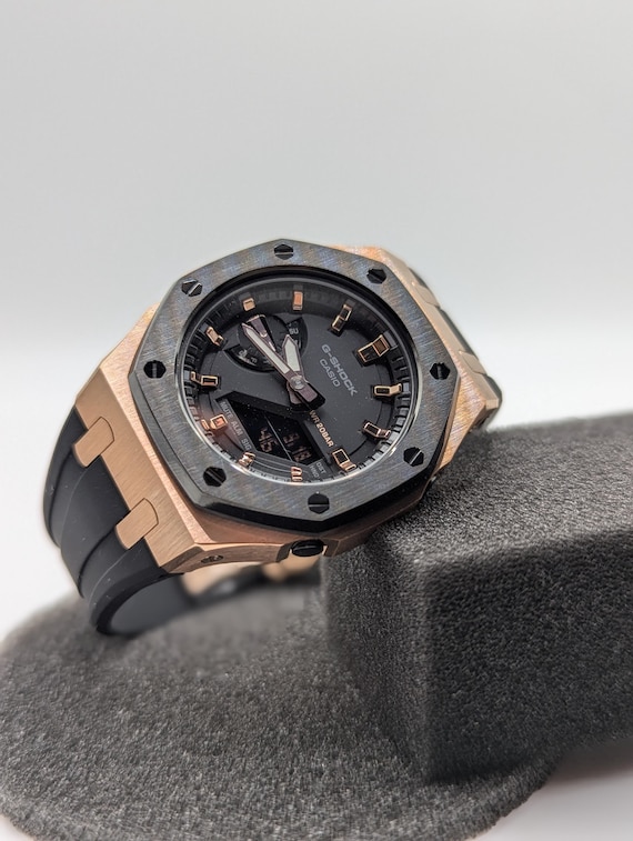 美品　CASIO　G-SHOCK GMA-S2100　カスタム CasiOak Custom Watch – White Rose Gold - Mod G-Shock GMAS2100