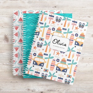 Sketchbook Journal Notebook Kids Art Gift Personalized Drawings Summer Journal 8.5 X 11 Size 50 pages