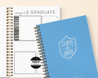 Graduation Guest Book, Spiral Notebook, Guest Book, Small Notebook, Personalized, Graduation Gift, Graduation Party, Advice, Class of 2022