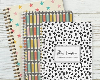 Personalized Teacher Notebook: Spiral Bound, Hard or Soft Cover