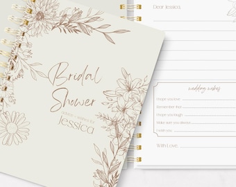 Personalized Bridal Shower Guest Book: Advice & Wishes Keepsake, Letters to Bride