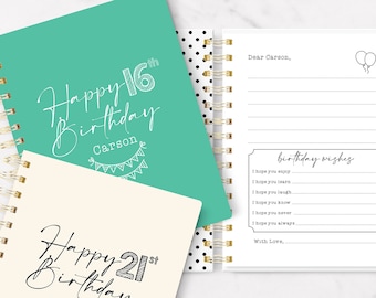 Personalized Birthday Guest Book: Birthday Wishes & Advice