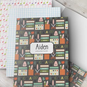 Personalized Kids School Folder: Custom Back to School Supplies