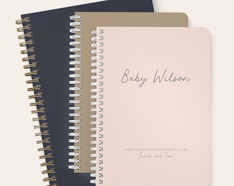 Personalized Baby Shower Guest Book: Advice & Wishes Spiral Notebook