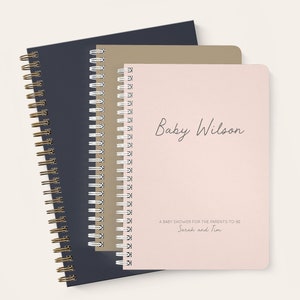 Personalized Baby Shower Guest Book: Advice & Wishes Spiral Notebook