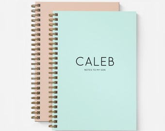 Personalized Hard Cover Journal, Wire-O Notebook, Baby Journal, Pregnancy Journal, Personalized Gift