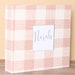 Baby Book, Baby Gift, Baby Album, Baby Memory Book, Baby Keepsake, Modern Baby Book, Blush Buffalo Plaid