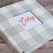 PRE-ORDER // Baby Book, Baby Gift, Baby Album, Baby Memory Book, Baby Keepsake, Modern Baby Book, French Grey Buffalo Plaid