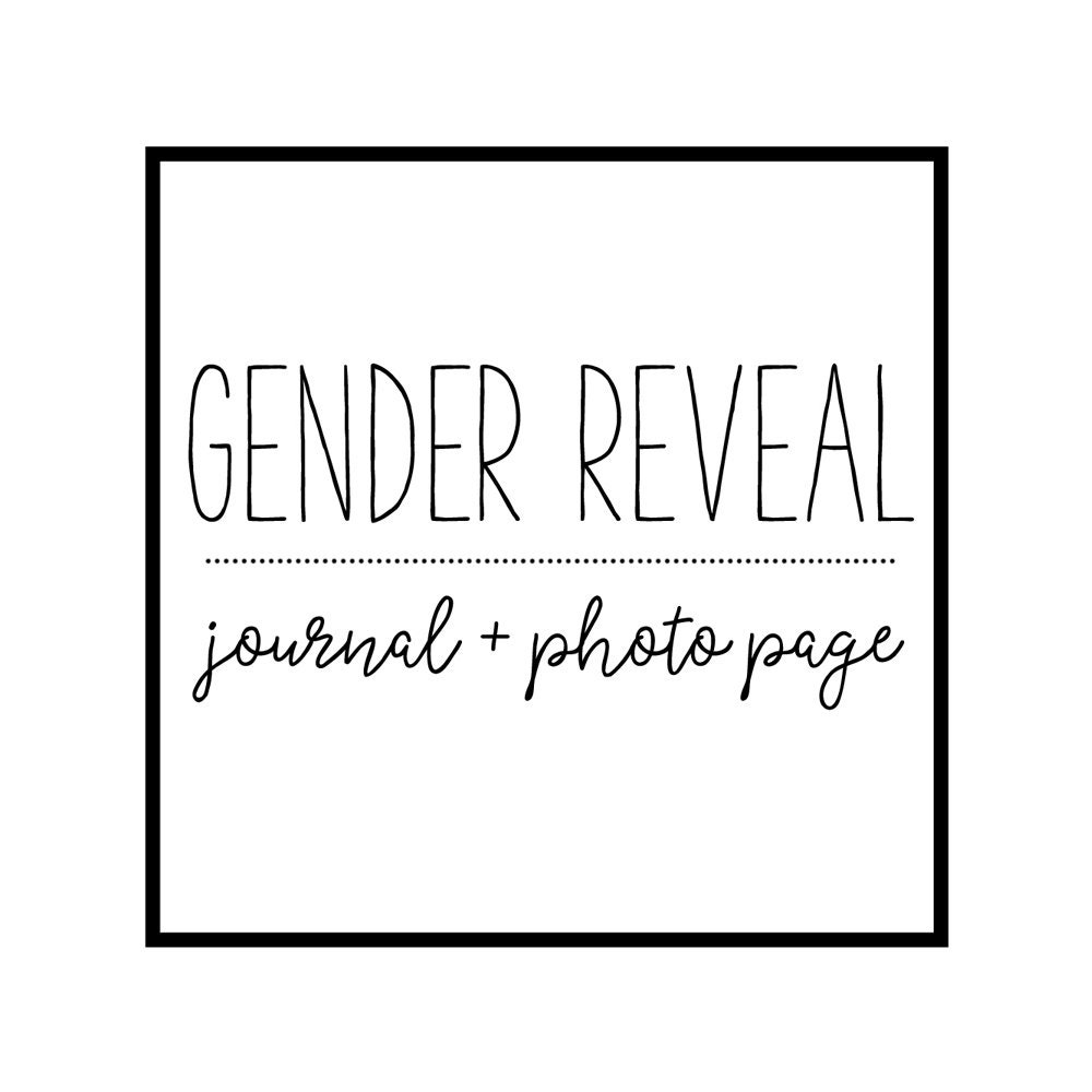 GENDER REVEAL pages // baby book, baby gift, add on page, baby keepsa…