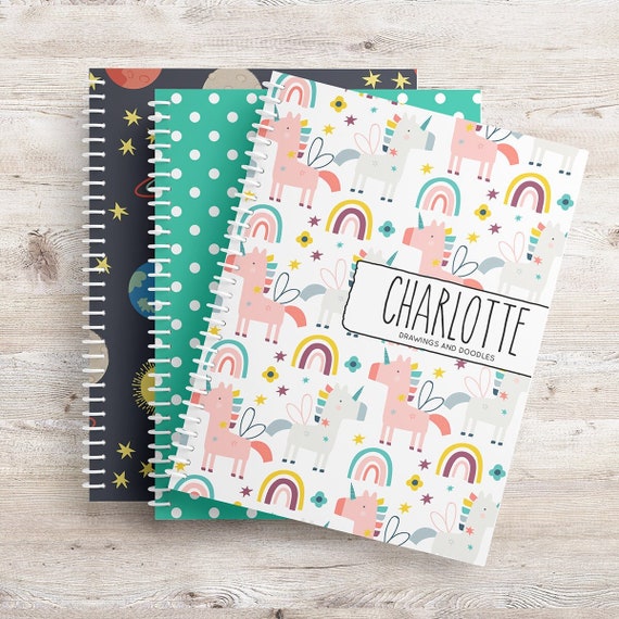 Sketchbook Journal Notebook Kids Art Gift Personalized Drawings