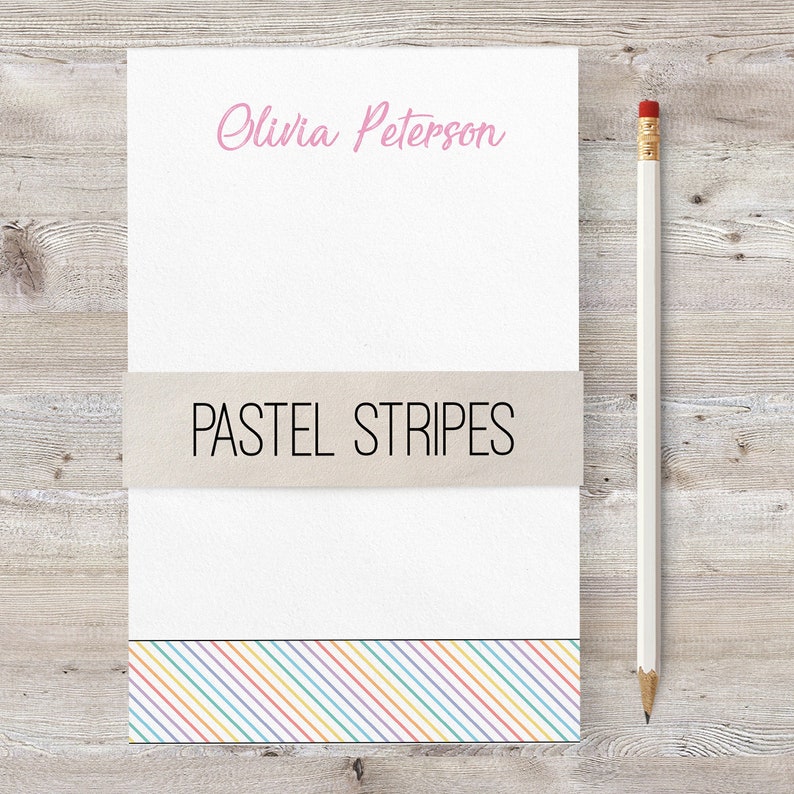 Kids Notepad Personalized Notepad Organization School Etsy