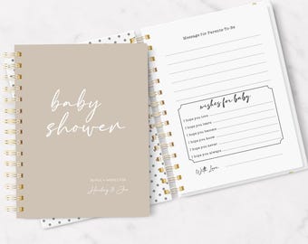 Personalized Baby Shower Guest Book: Wishes & Advice Notebook