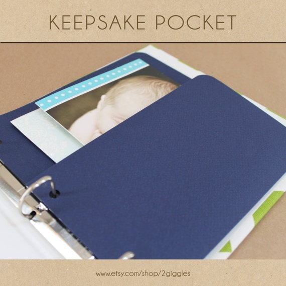keepsake album pocket navy include in your two giggles etsy