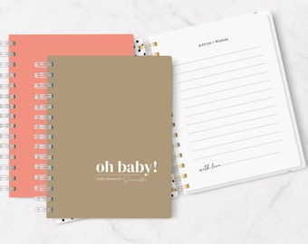 Baby Shower Guest Book, Wishes for Baby, Advice for Parents, Baby Advice, Guest Book, Small Notebook, Personalized