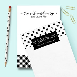 Family Notepad, Personalized, Organization, To Do Lists