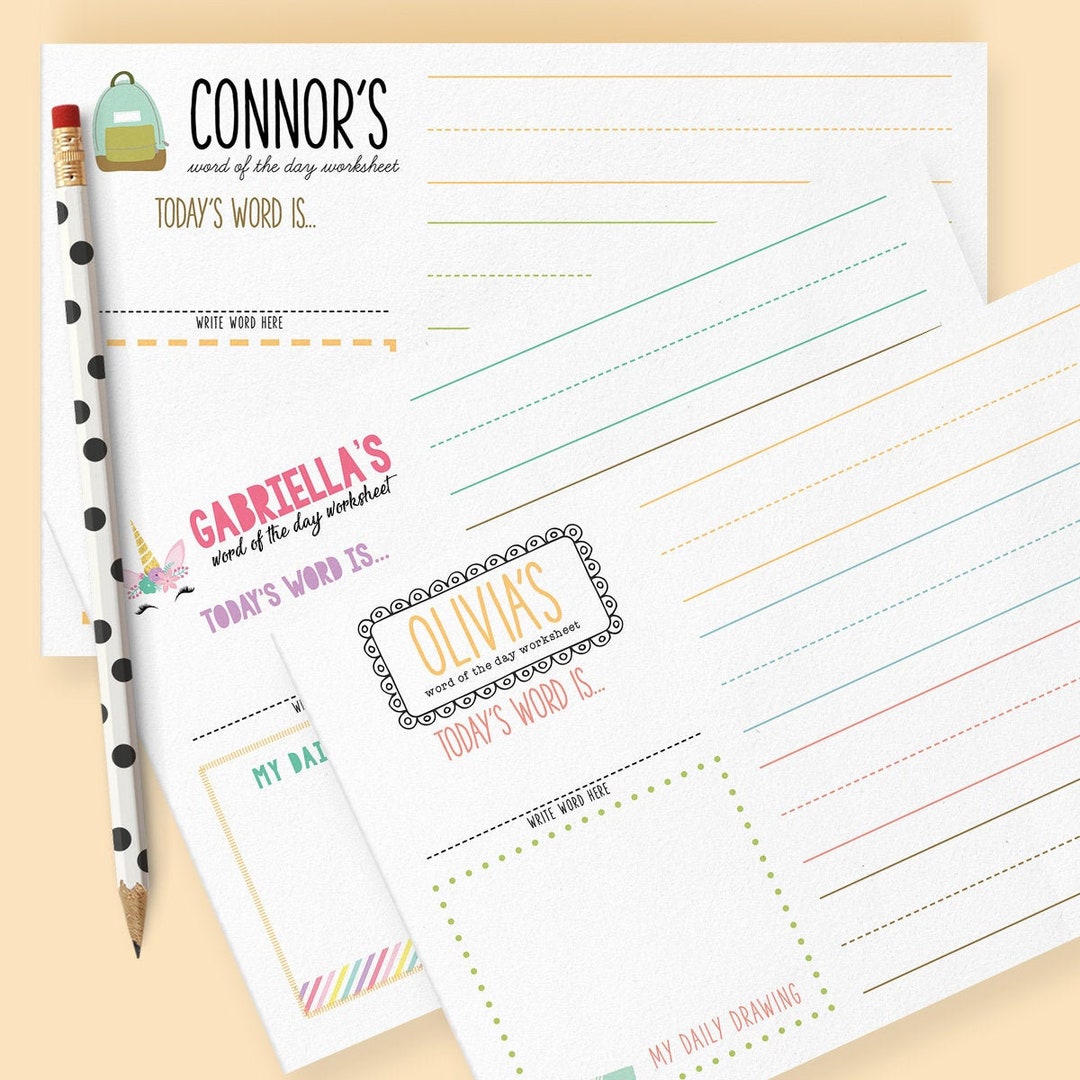 Preschool Notepad, Personalized, Notepad, Organization, School ...