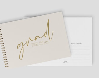 Personalized Graduation Guest Book: Instax Photo Album, Spiral Bound