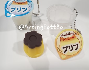 Llaveros de pudín de gato: abalorio blando extraíble con aroma a vainilla