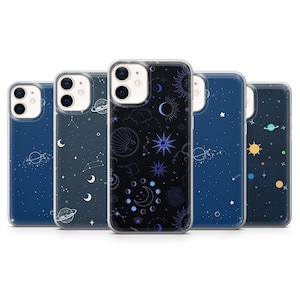 Planet Phone Case Astronomy Space Cover for iPhone 16 Pro, 15, 14, 13, 12, Samsung S24, S23FE, S22, A16, A55, A25, Pixel 9, 8A
