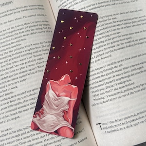 Spicy Romance Bookmark: Red with Rose Gold Foil, Steamy Book Lover Gift