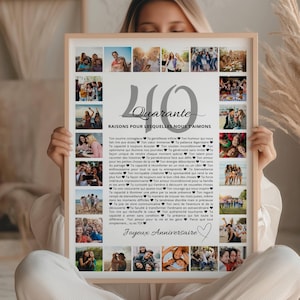 Cadeau  Anniversaire Personnalisée, Idée cadeau personnalisé 40 ans, Cadeaux 40e anniversaire femme, idée Cadeaux 40e anniversaire hommes