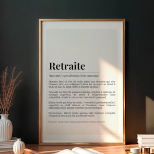 Poster regalo per la pensione, definizione di pensione, idea regalo originale per la pensione, poster umoristico per la pensione da offrire, regalo per la pensione