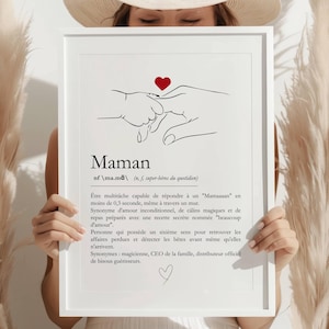 Poster personalizzato per la mamma, regalo unico per la festa della mamma, poster sulla definizione di mamma, regalo originale per la mamma, idea regalo per il compleanno della mamma