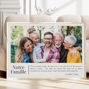 Poster di famiglia personalizzato con foto, poster di definizione della famiglia, decorazione murale personalizzata, idea regalo originale per i genitori,