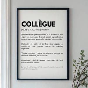 Poster umoristico per colleghi, definizione divertente per ufficio, regalo originale per colleghi, poster divertente per lavoro, regalo per pensionamento, decorazione da parete
