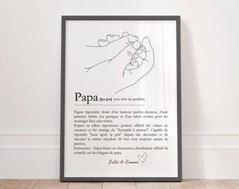 Dad Definition Poster – Funny & Love Dad Poster – Original Dad Gift Idea – Father's Day