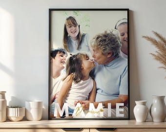 Personalized Grandma Poster with Photo – Grandparents' Day Gift – Personalized Children's Poster – Original Grandma Gift Idea