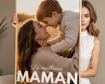 Personalized gift for mom – “The Best Mom” photo poster | Gift idea for birthdays, Mother's Day, or for moms with children