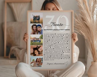 Personalized Birthday Poster, Personalized 30th Birthday Gift Idea, 30th Birthday Gifts for Women, 30th Birthday Gift Ideas for Men