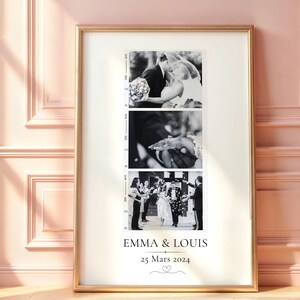 Póster de boda personalizado, regalo único y recuerdo personalizado, aniversario de pareja ideal, póster de pareja personalizado