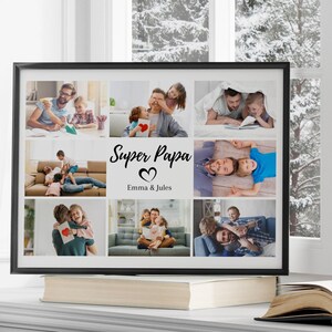 Poster personalizzato per la festa del papà con foto, idea regalo per papà, poster personalizzato per super papà, regalo unico per la festa del papà
