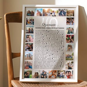 Cadeau  Anniversaire Personnalisée, Idée cadeau personnalisé 40 ans, Cadeaux 40e anniversaire femme, idée Cadeaux 40e anniversaire hommes